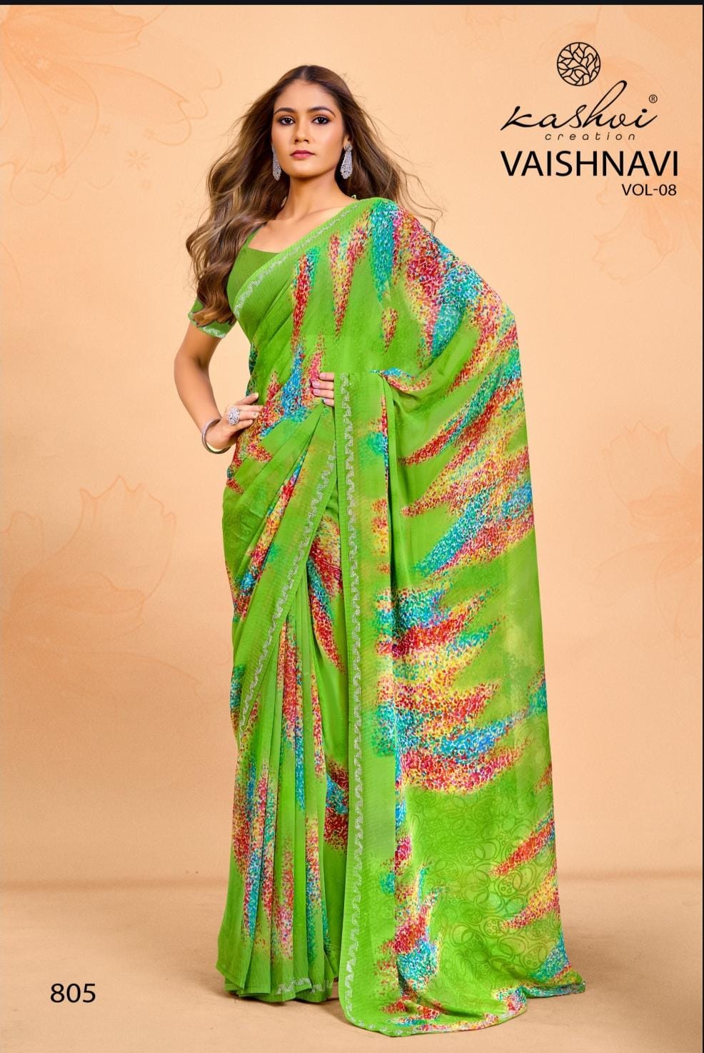 Vaishnavi Vol 8 By Kashvi Whatless Daily Wear Sarees Suppliers In India